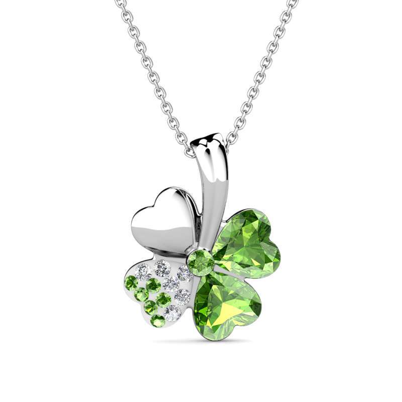 Promo Four Leaf Clover Green White Gold 