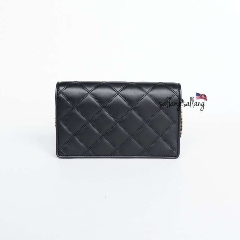 Tory burch savannah outlet chain flat wallet
