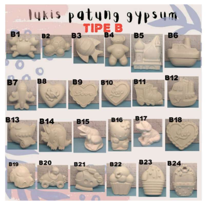 Jual Patung Gypsum Lukis Lengkap Isi 5 Patung Kuas Palet Cat Box Diy Kit Painting Terbaru Juni 2021 Blibli