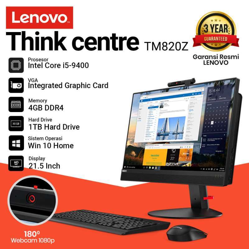 Jual Lenovo Thinkcentre M0z Core I5 9400 4gb 1tb Win 10 21 5 Inch Aio Desktop Pc Terbaru November 21 Harga Murah Kualitas Terjamin Blibli