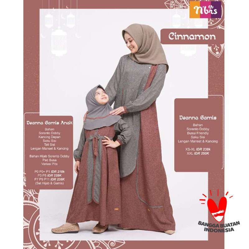 Jual Nibras Baju Muslim Gamis Deanna Cinnamon Murah Mei 2021 Blibli