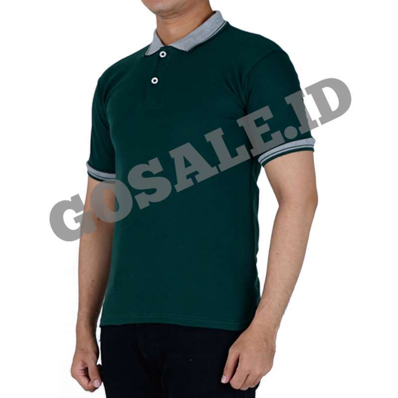 Jual Kaos Polo Shirt NC59 Lakos TC Hijau Botol XL di Seller