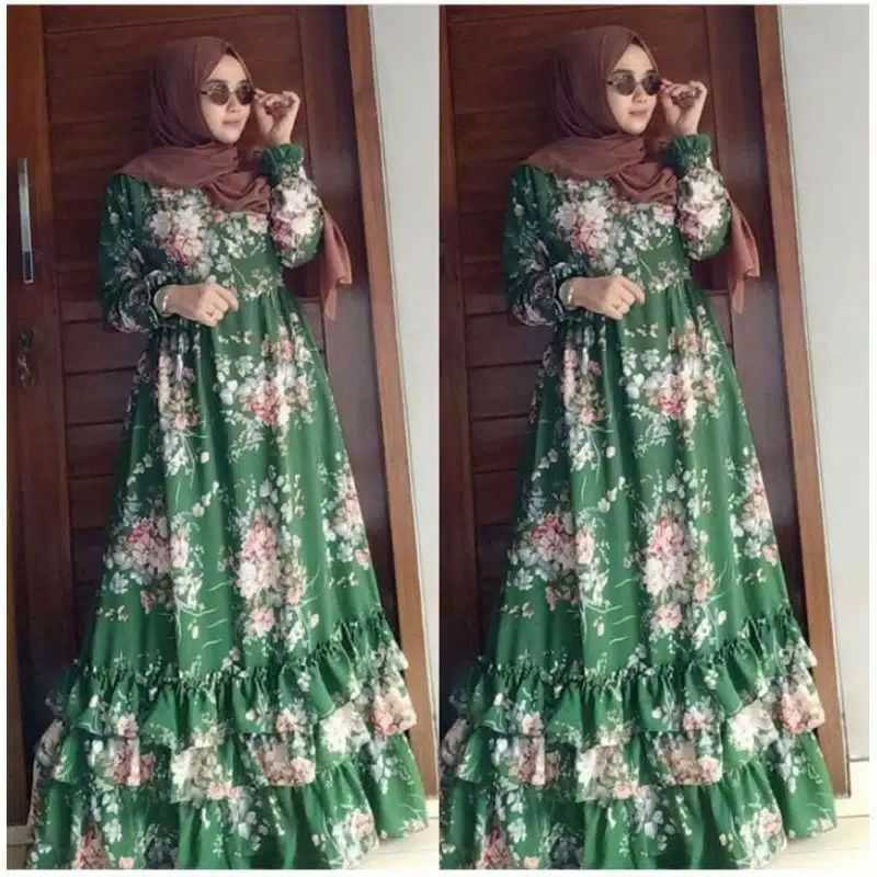 Jual Gamis Ceruti Babydoll Premium Rempel Motif Bunga Murah Mei 2021 Blibli