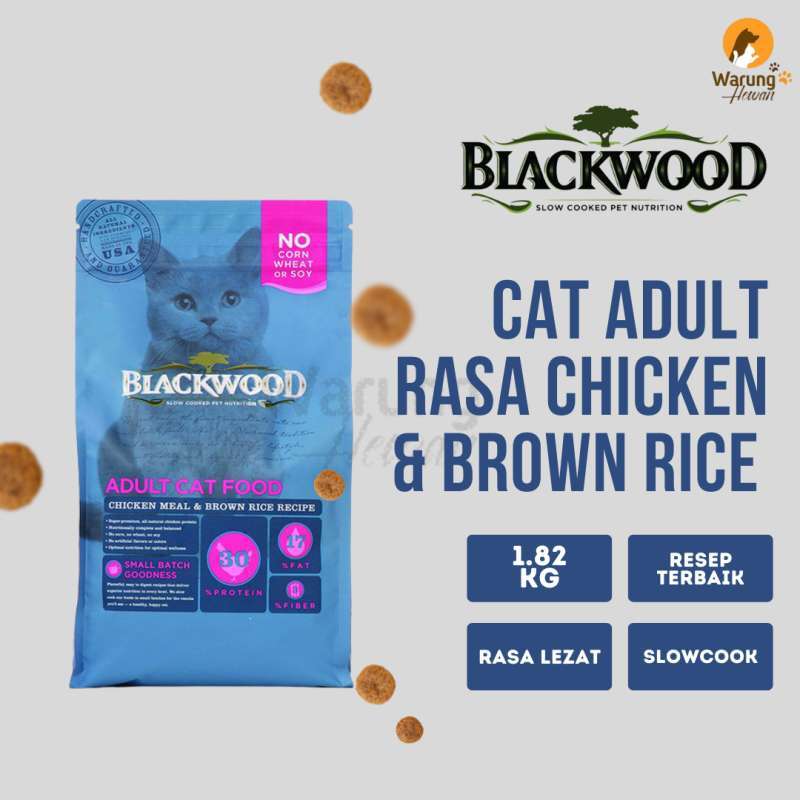 Jual Blackwood Cat Adult Chicken dan Rice 1.82 Kg Makanan Kucing
