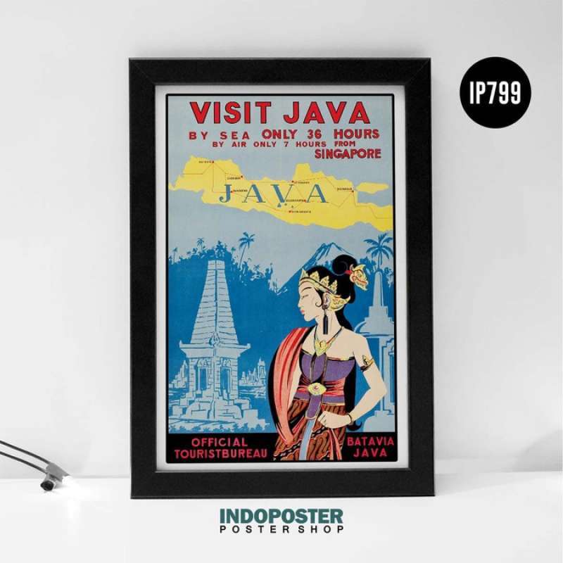 Jual Poster Hiasan Dinding Vintage Ads Iklan Jadul Visit Java Indoposter A4 30x20cm Murah Mei 2021 Blibli