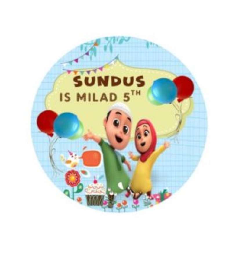 Jual Sticker Birthday Ulang Tahun Bento Tema Nussa Rara Diameter 6cm Terbaru Juni 2021 Blibli