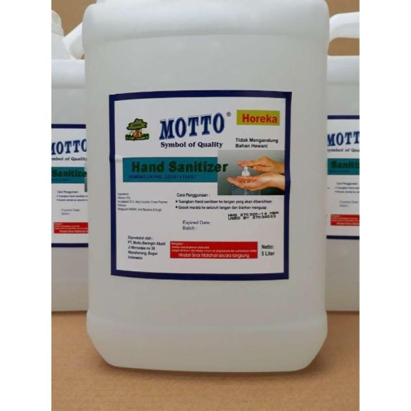 Jual Hand Senitizer Gel 5 Liter Merk Motto Kemenkes Original Online Mei 2021 Blibli