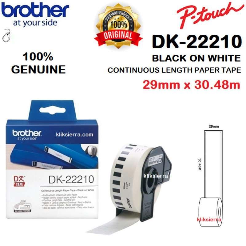 BROTHER DK-22210 Continuous Paper Roll (29mm x 30.48m) Label DK22210