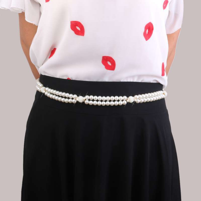 Pearl Diamante Rhinestone Belt WAIST 