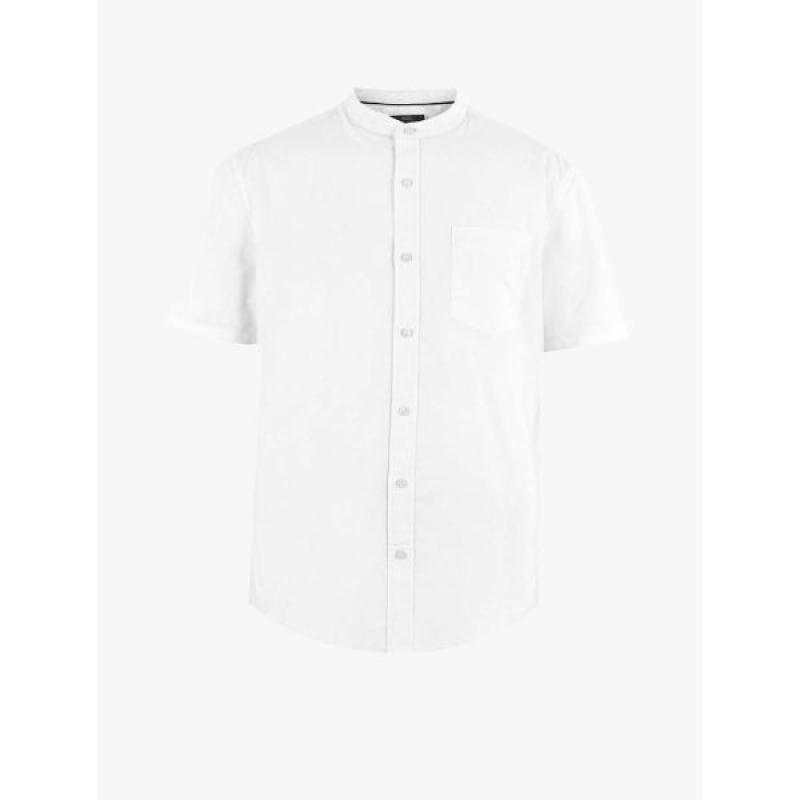 Pure Cotton Grandad Oxford Shirt di 