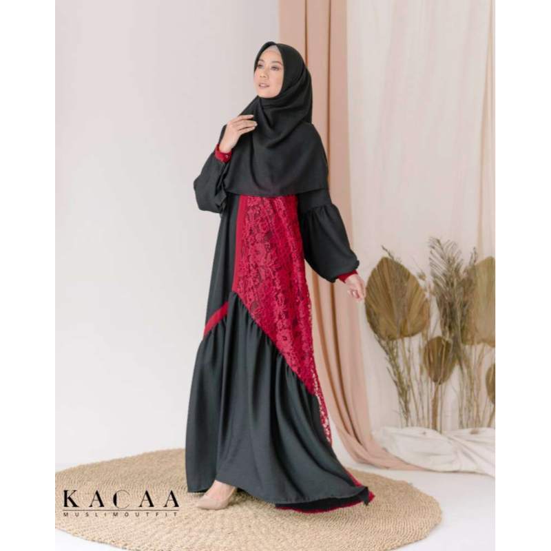 Jual Gamis Muslim Wanita Gamis Brokat Dress Brokat Muslim Dress Wanita Brokat Zaenab By Kacaa Murah Mei 2021 Blibli