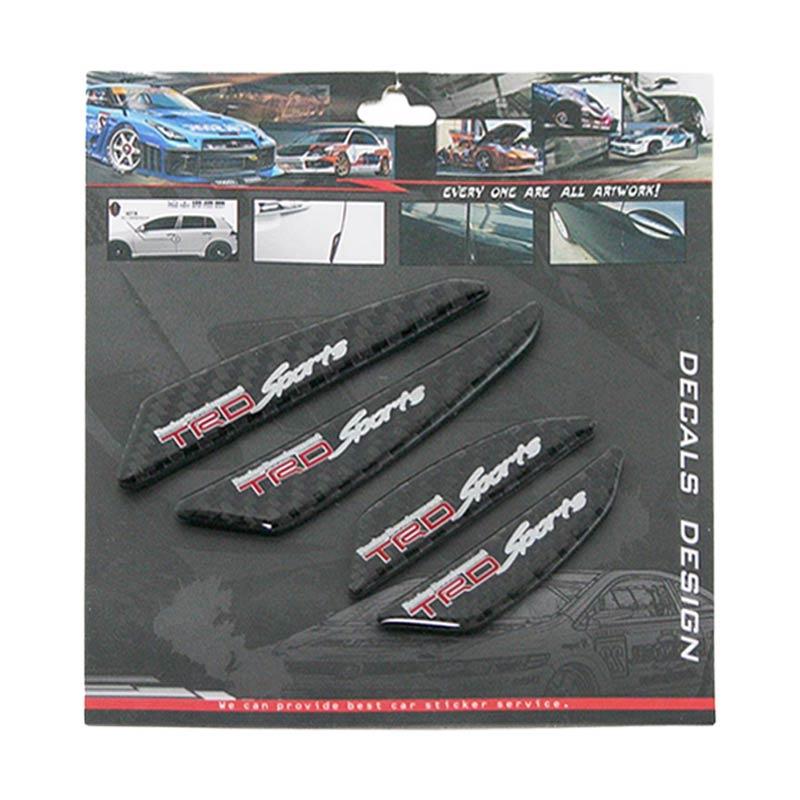Autofriend AI Door Guard Sticker Carbon Pelindung Pintu Mobil for TRD - Hitam [4 in