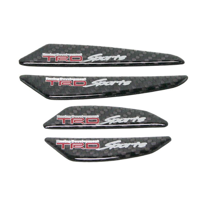 Autofriend AI Door Guard Sticker Carbon Pelindung Pintu Mobil for TRD - Hitam [4 in