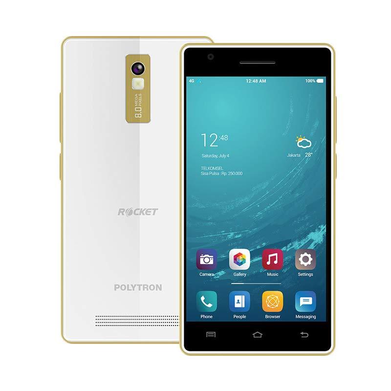 Polytron Rocket T3 R2507i Smartphone - White Gold [16 GB/ 1 GB]