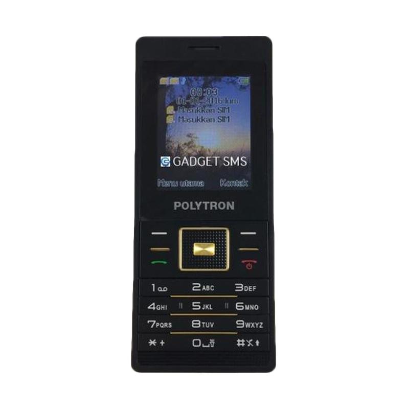 POLYTRON C204 Candybar Handphone - Black Gold