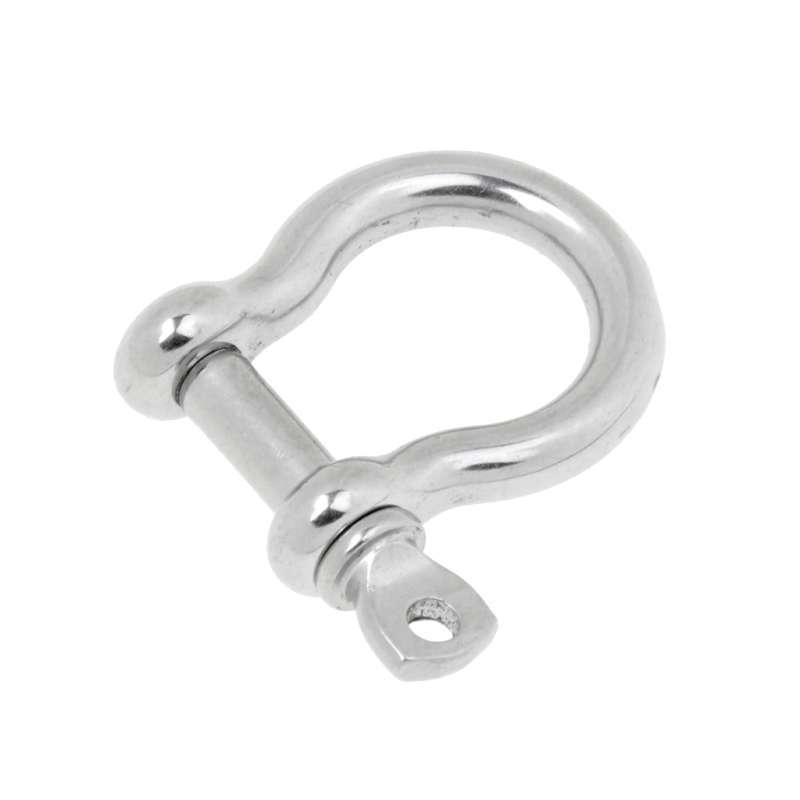 2 x 4mm STAINLESS STEEL MARINE DEE SHACKLES yacht boat deck rigging chain rope 