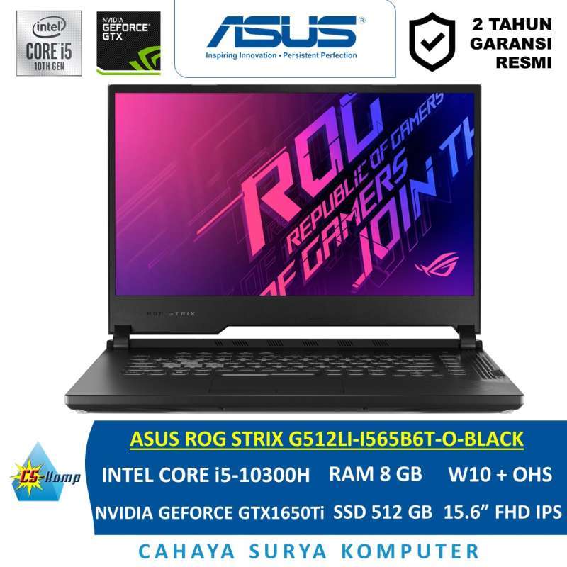 Core I5 Rog I5 ASUS ROG STRIX G512LI-I565B6T-O-BLACK I5-10300H RAM