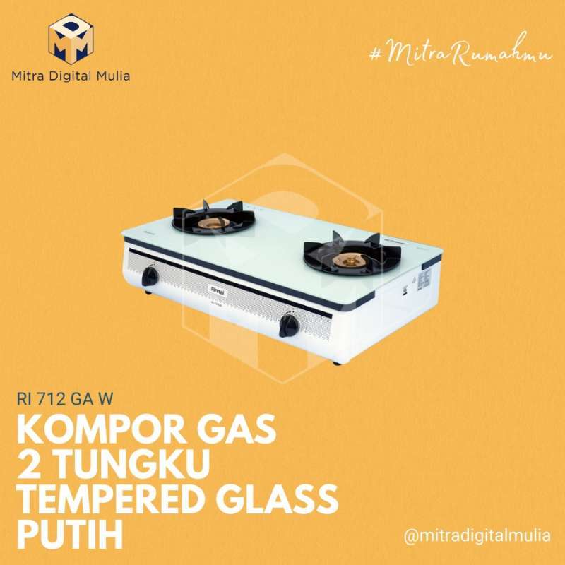 Jual Rinnai Ri 712 Ga W Kompor Gas Dengan Tempered Glass 2 Tungku Putih Di Seller Mitra Digital Mulia Official Store Kota Tangerang Banten Blibli