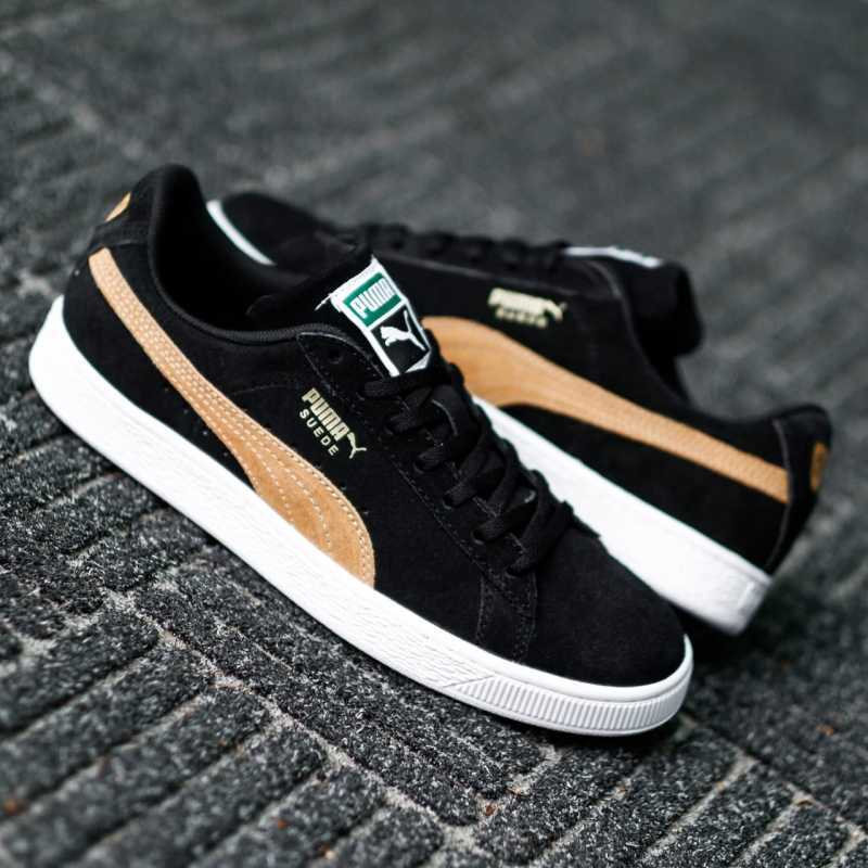 puma suede black brown