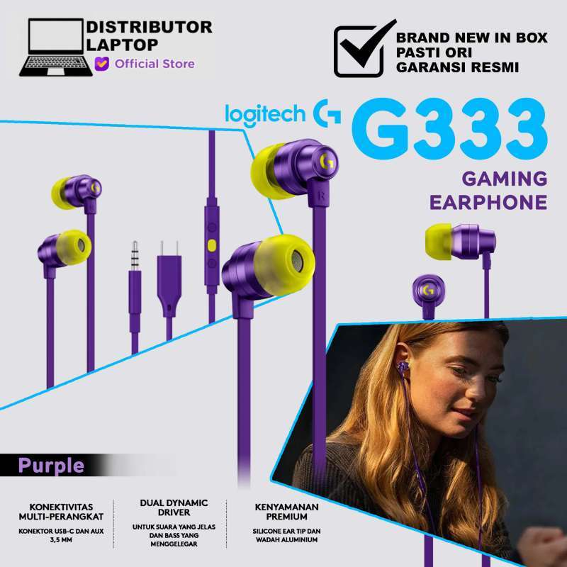Logitech G333 In-Ear Earphone Gaming 