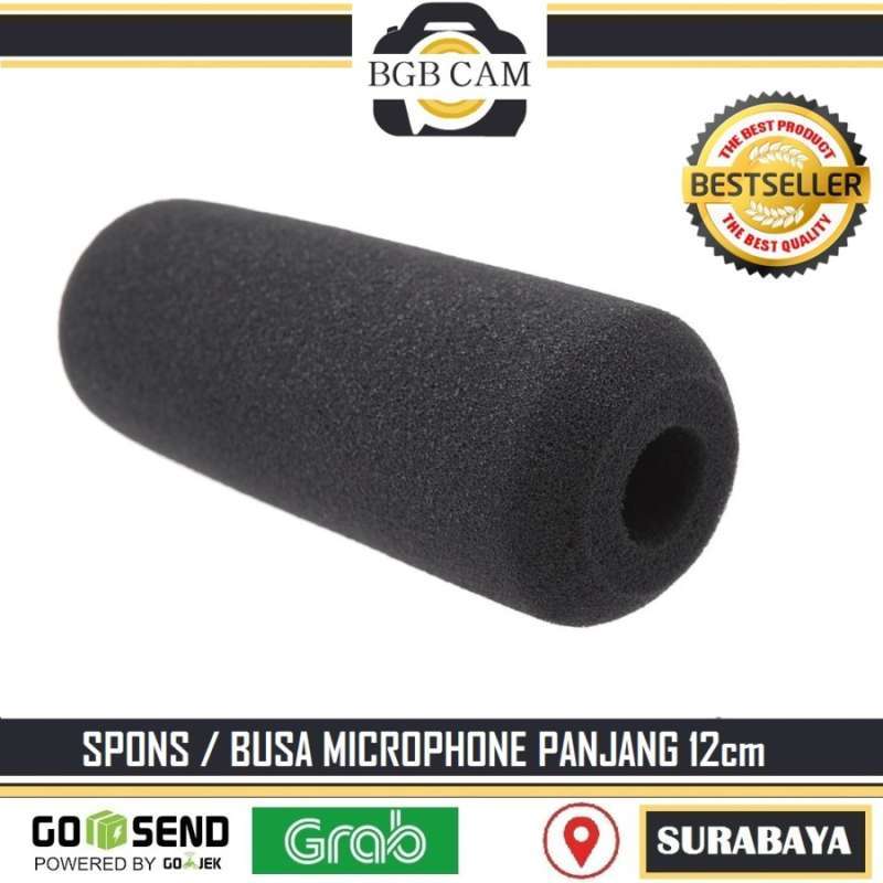 busa sponge microphone spons mikrofon spon panjang 12cm
