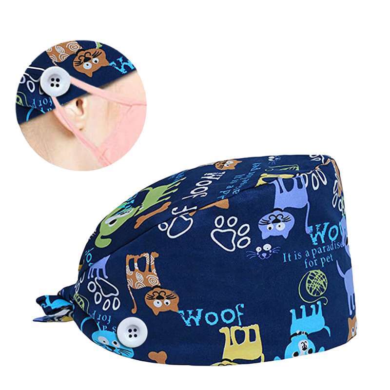 Promo WOMEN SCRUB HAT SWEATBAND CAP 