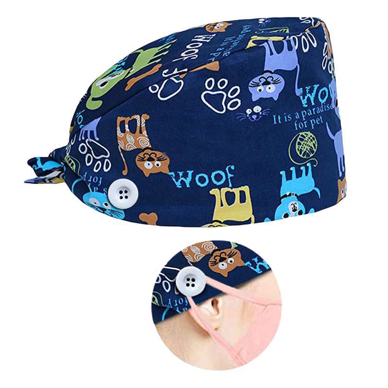 Promo WOMEN SCRUB HAT SWEATBAND CAP 