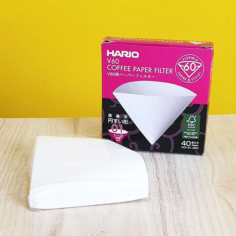 Hario V60 Coffee Filter Paper White 