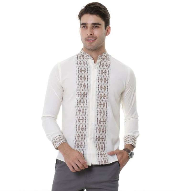 Promo VM Baju Koko Putih Kemeja Muslim Tangan Panjang Slimfit di Seller SIDE STORE - Kota Jakarta Pusat, DKI Jakarta | Blibli