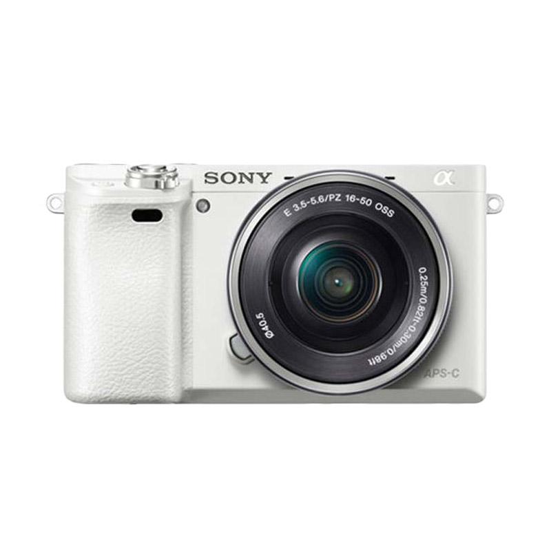 SONY Alpha A6000 Kit 16-50mm Kamera Digital Mirrorless - Putih
