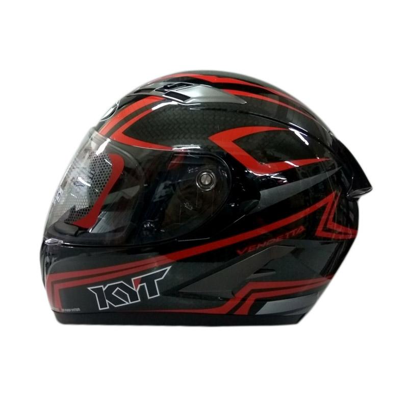 Jual KYT Vendetta 2 Carbon Graphic Helm Full Face Black Red di