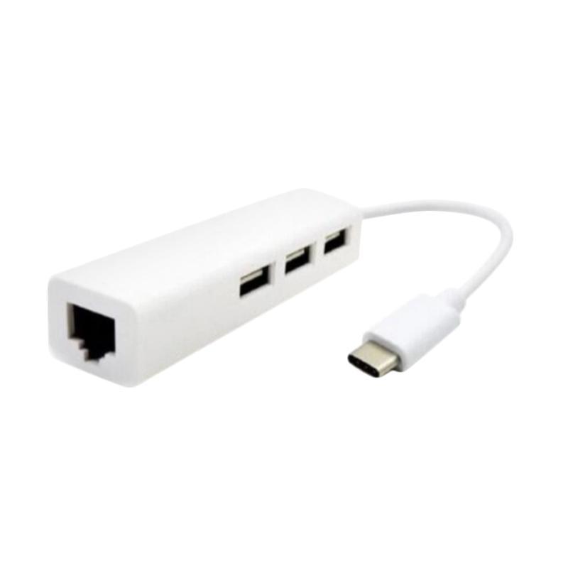 Jual Anylinx Usb 3 1 Type C To Usb Hub 3 Port Lan Ethernet Adapter White Online Oktober 2020 Blibli Com