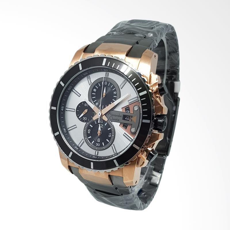 Jual Alexandre Christie Chronograph Tali Rantai Jam Tangan Pria Rosegold Titanium 1431482 Murah Mei 2021 