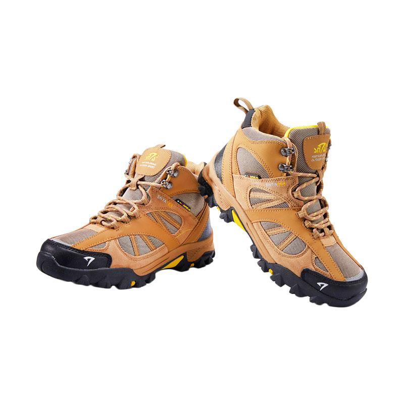 snta boots sepatu gunung unisex brown yellow 481