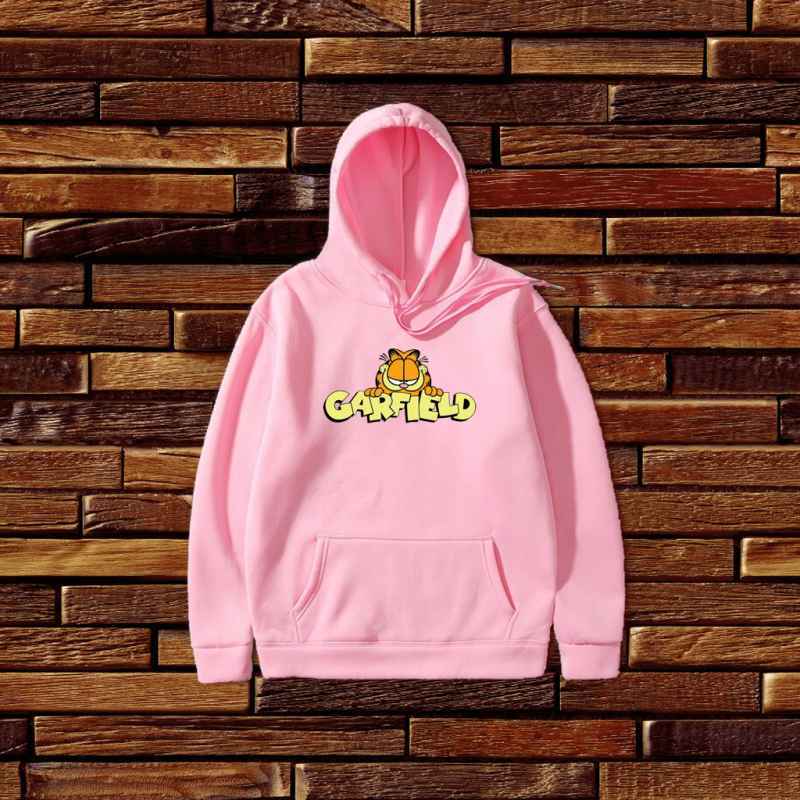 Garfield hoodie pink deals