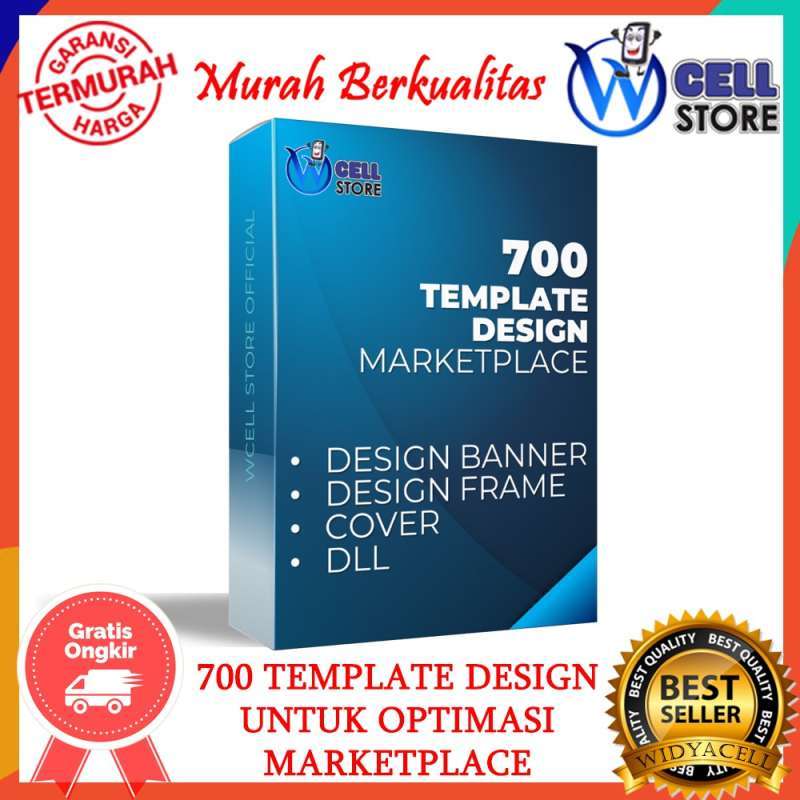 700 TEMPLATE DESIGN POWERPOINT PPT MARKETPLACE - BANNER - COVER - FRAME -  BINGKAI - DLL