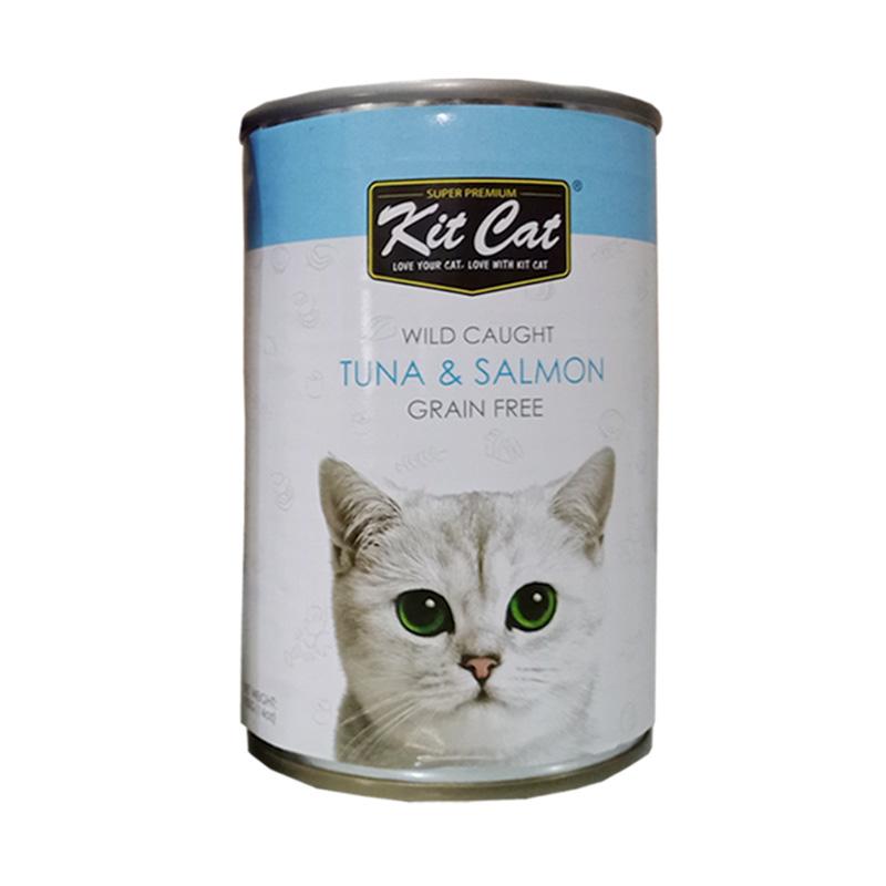 Jual Cat Food Makanan Kucing Kit Cat Basah Tuna Salmon Kaleng