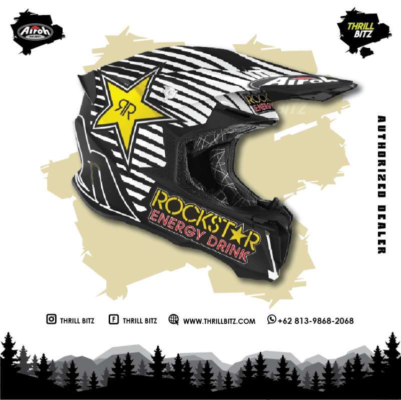 Jual Helm Airoh Twist 2.0 Helmet Rockstar Size L Di Seller