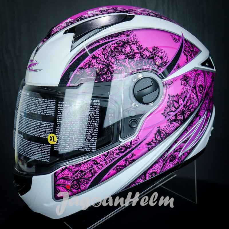 Jual ZEUS Helm ZS811 | WHITE AL9 PURPLE 