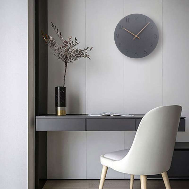 Promo Wood Wall Clock 11 Inch Silent Non Ticking Modern Wall ...