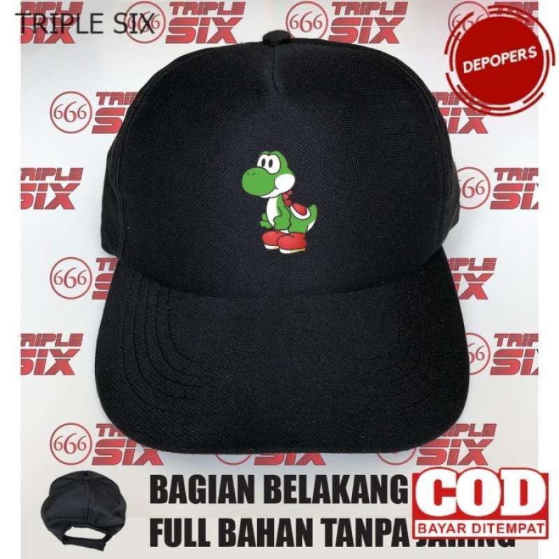 Topi Baseball Velcro Yoshi Super Mario 