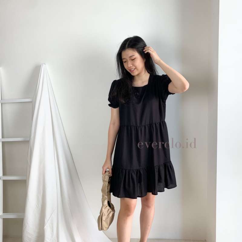 Karen Ruffle Dress - Rok Midi Wanita 