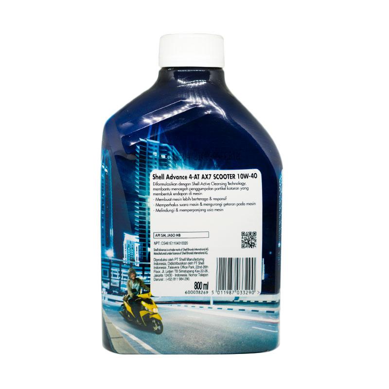 Jual Shell Advance 4 At Ax7 Scooter 10w 40 Oli Pelumas Motor 800