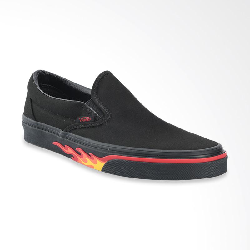 vans flame wall slip ons