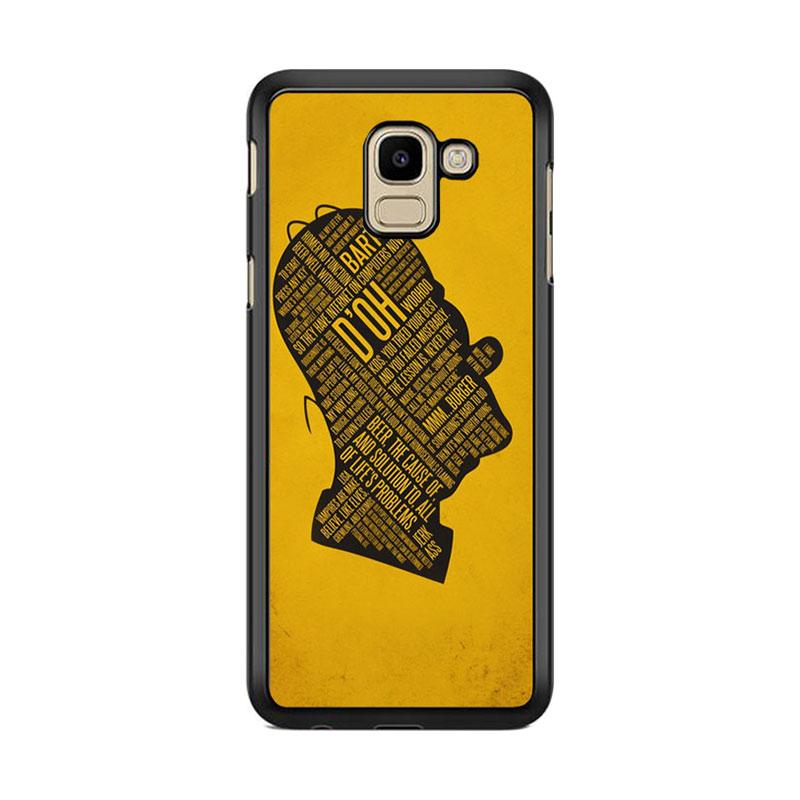 Flazzstore Homer Simpson Face Wallpaper Y1290 Premium Casing For Samsung Galaxy J6 2018