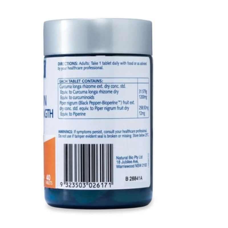 Jual Promo Bioglan Curcumin Double Strength 1200mg Turmeric Made In  Australia - 40 TABLETS Berkualitas di Seller BookingPro - | Blibli
