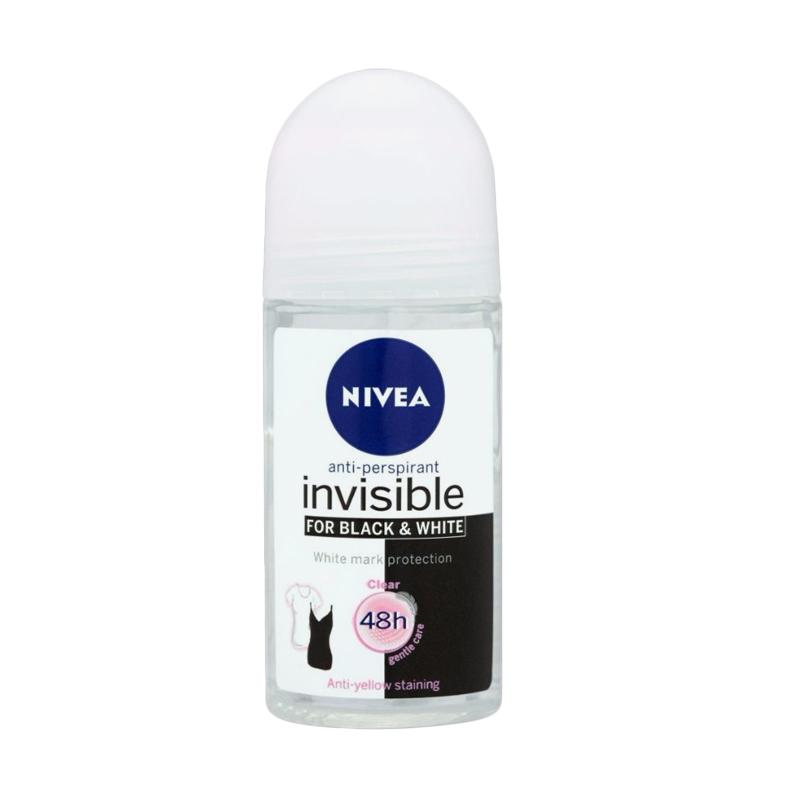 Jual Nivea Woman Invisible Black White Roll On Deodorant Clear 50 Ml Online September 2020 Blibli Com