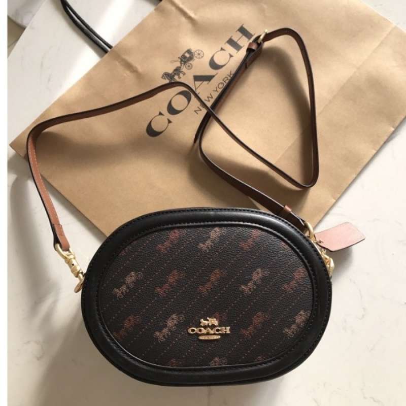 heart coin case in rainbow signature canvas