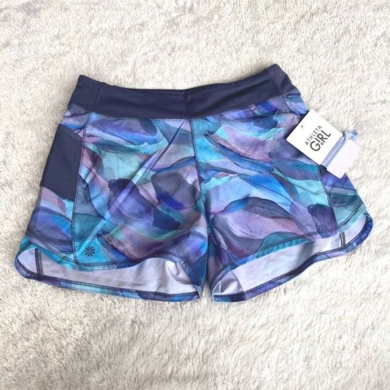 FREE ONGKIR Athleta GAP Short Running Pants - Celana Lari / Celana Pendek Wanita - royal marble, L teen (S dwsa)