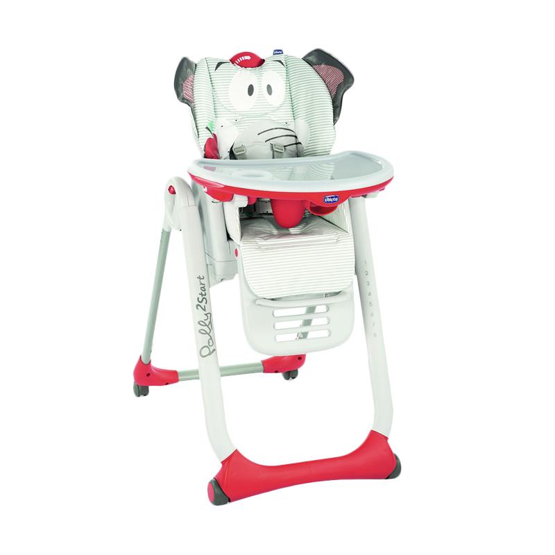 Chicco Polly 2 Start Highchair Baby Elephant 4 Wheels Kursi Makan Bayi